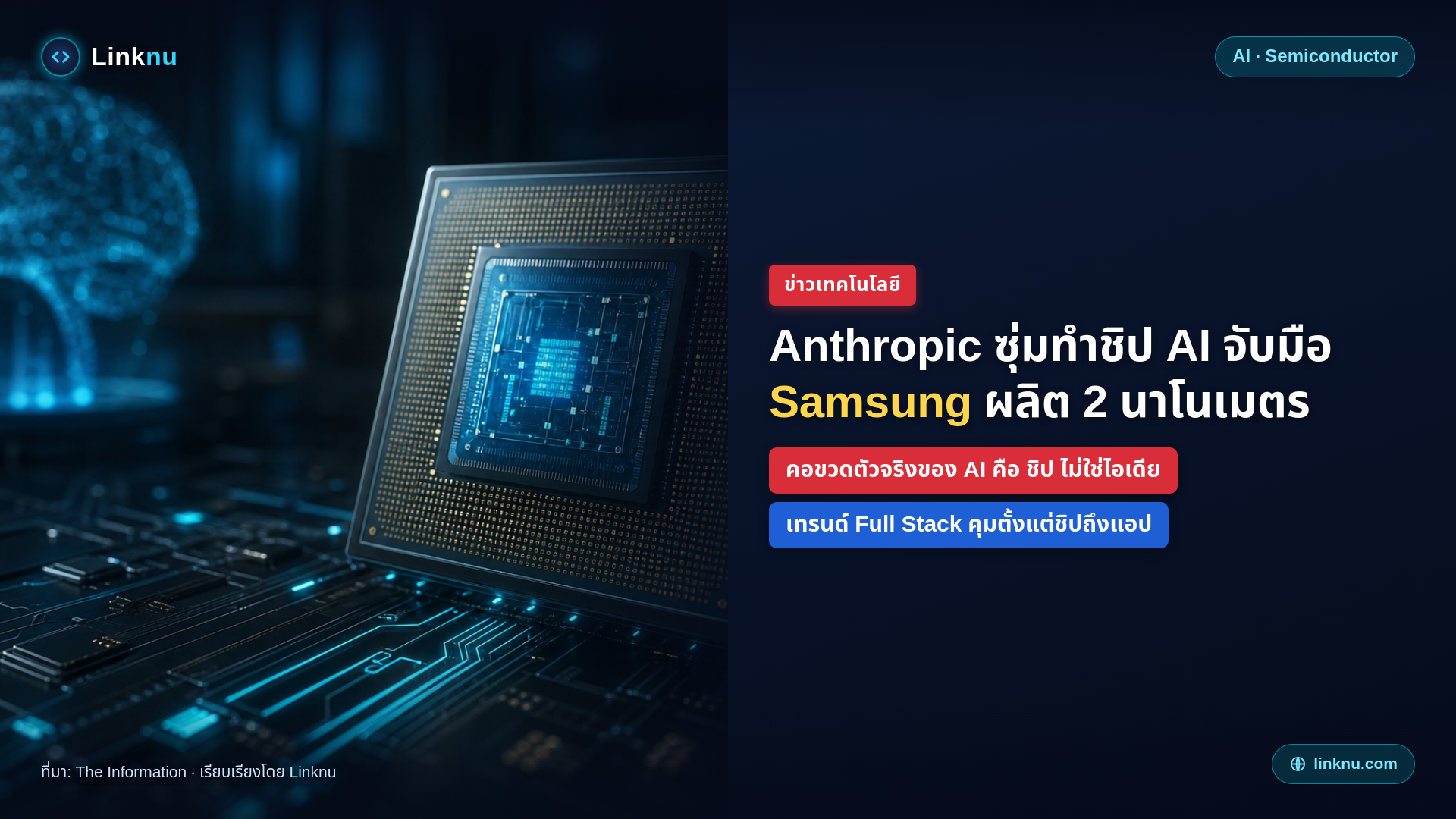 Anthropic ซุ่มทำชิป AI ของตัวเอง จับมือ Samsung ผลิตระดับ 2 นาโนเมตร