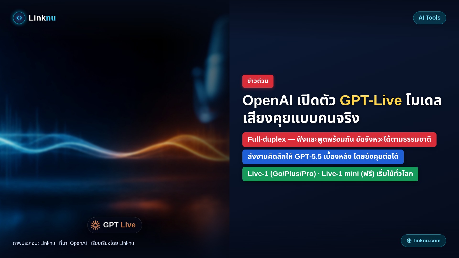 OpenAI เปิดตัว GPT-Live โมเดลเสียงคุยแบบคนจริงใน ChatGPT
