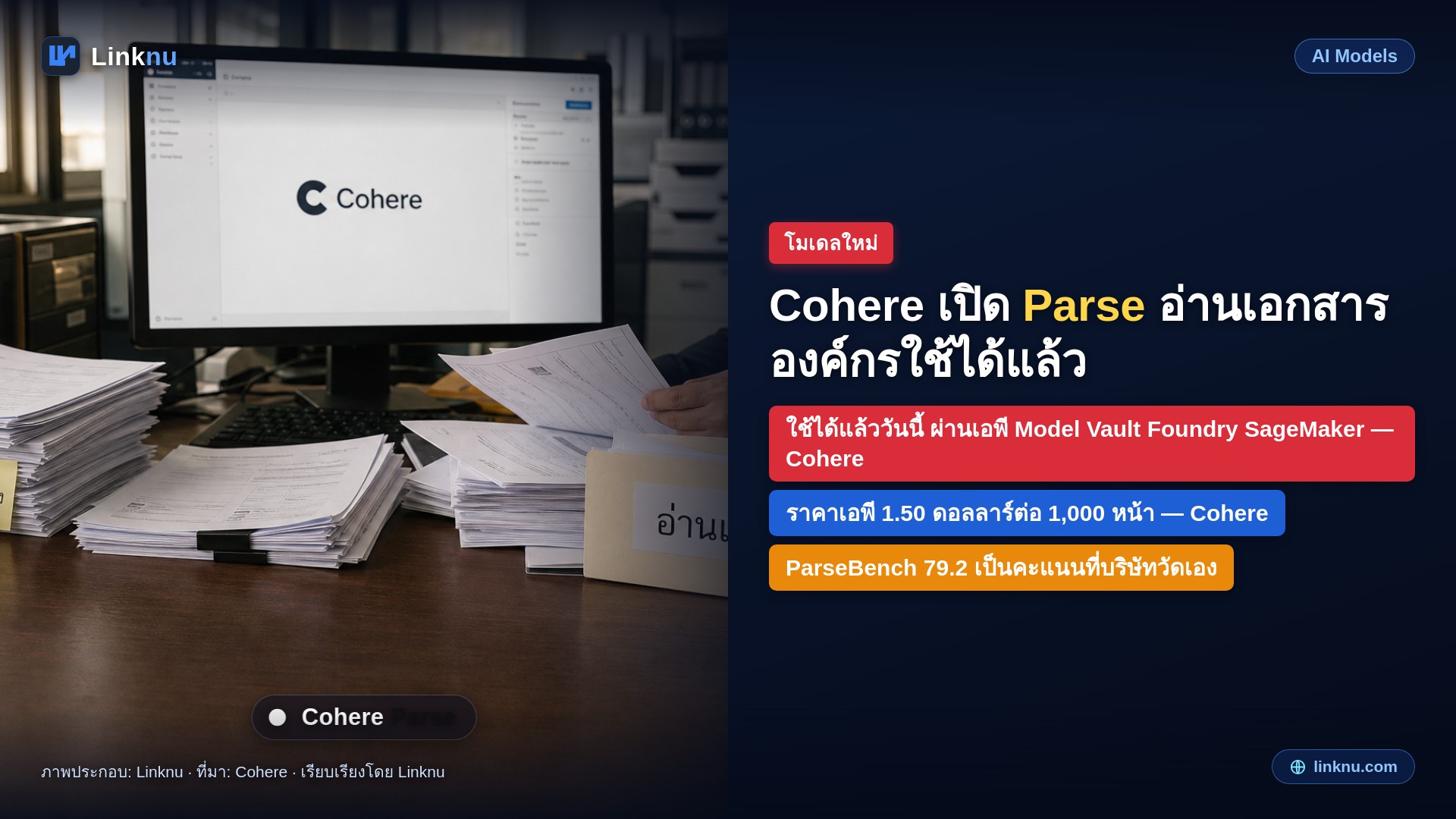 Cohere เปิดตัว Parse โมเดลสายตาอ่านเอกสารองค์กร ใช้ได้เต็มรูปแบบแล้ววันนี้