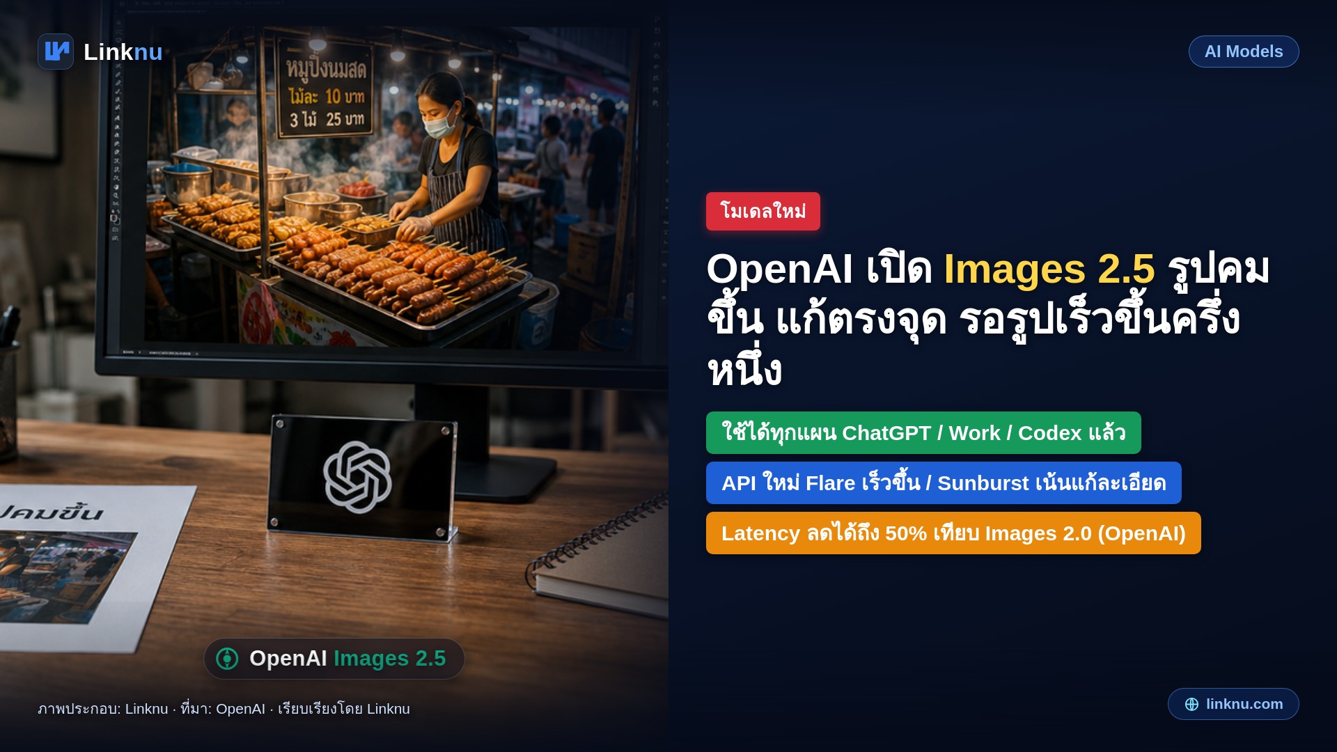 OpenAI เปิดตัว Images 2.5 รูปคมขึ้น แก้ตรงจุดกว่า รอรูปเร็วขึ้นครึ่งหนึ่ง