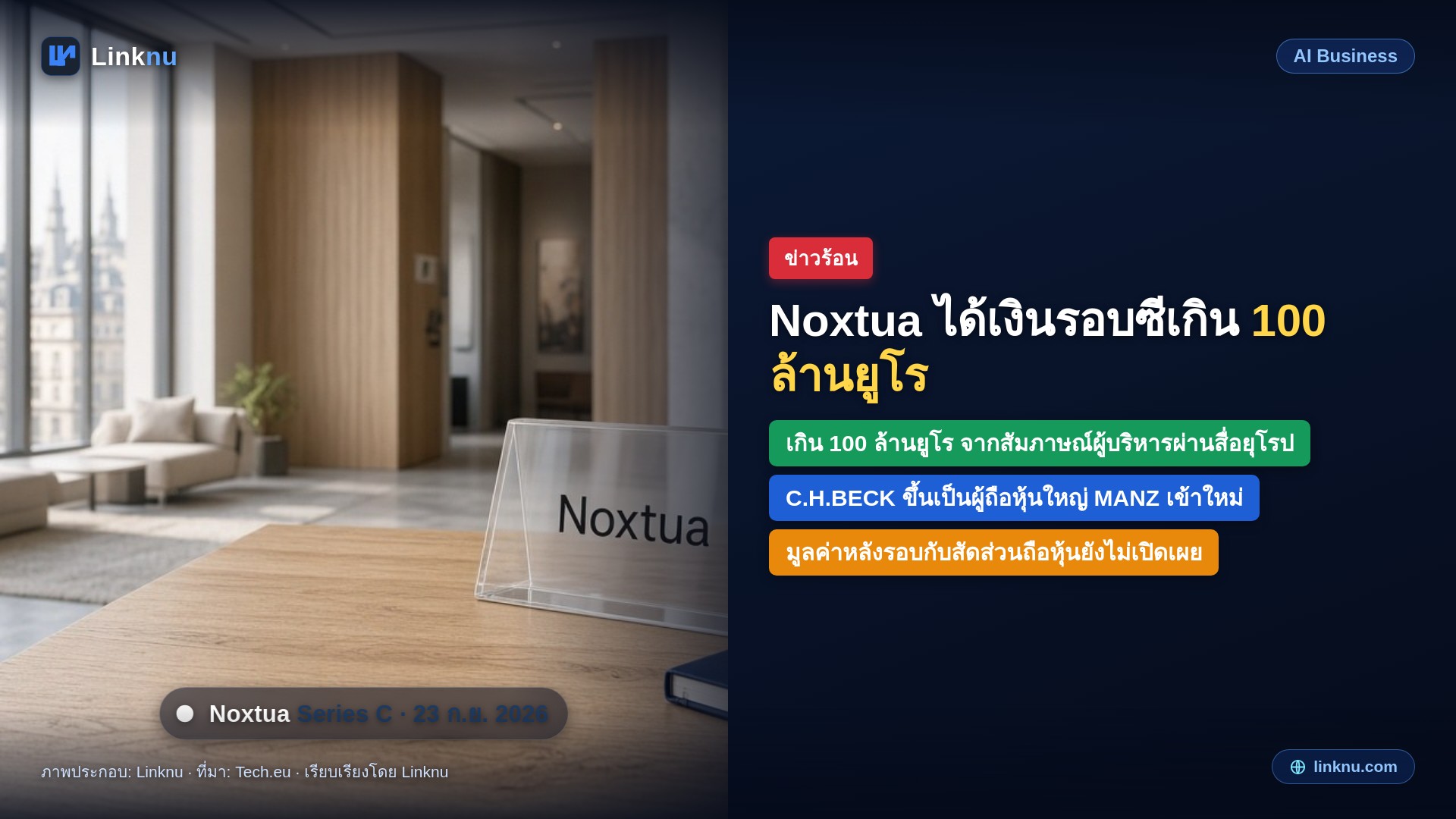 Noxtua ได้เงินรอบซีเกิน 100 ล้านยูโร สำนักพิมพ์กฎหมายถือหุ้นใหญ่