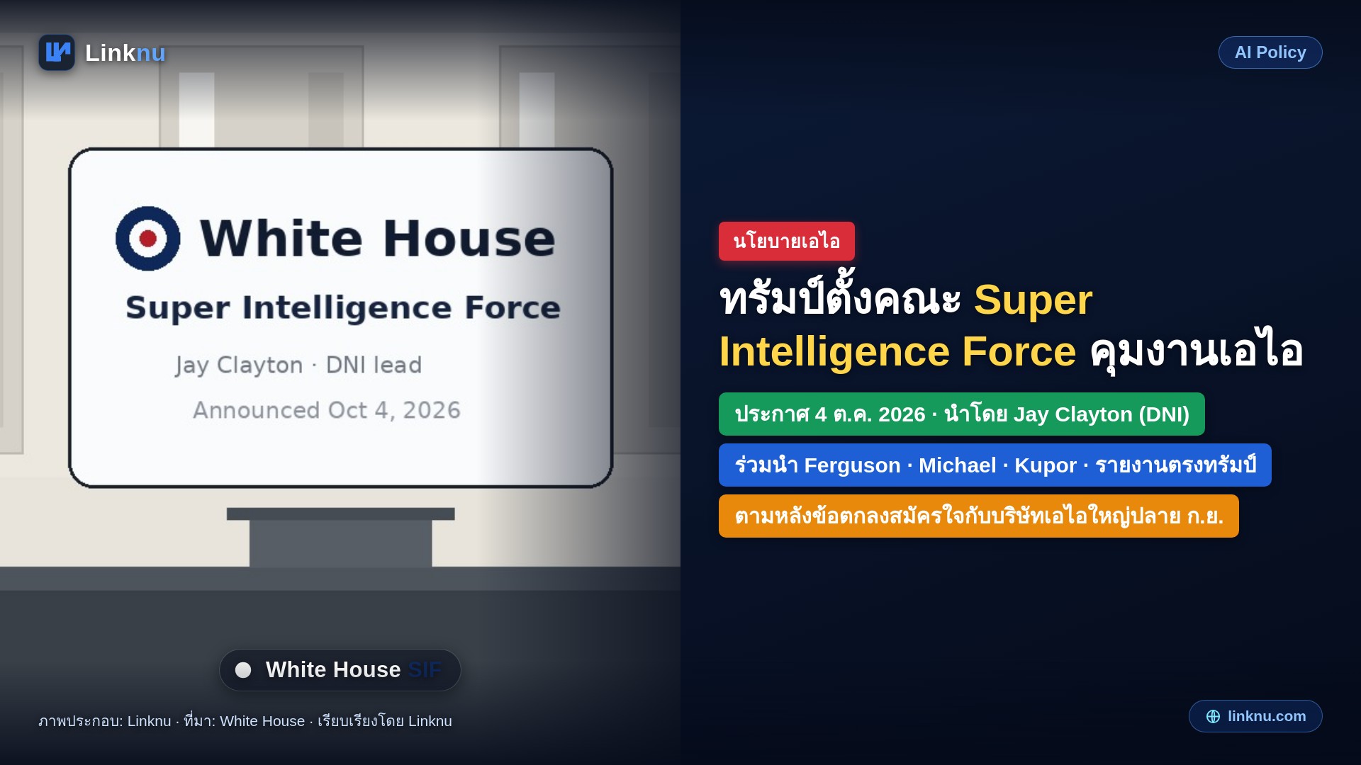 ทรัมป์ตั้งคณะ Super Intelligence Force คุมงานเอไอของสหรัฐ นำโดย Jay Clayton