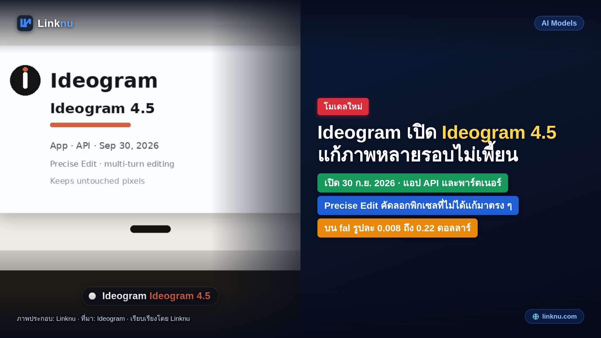 Ideogram เปิดรุ่น 4.5 โมเดลแก้ภาพหลายรอบ ส่วนที่ไม่ได้สั่งแก้ไม่เพี้ยน