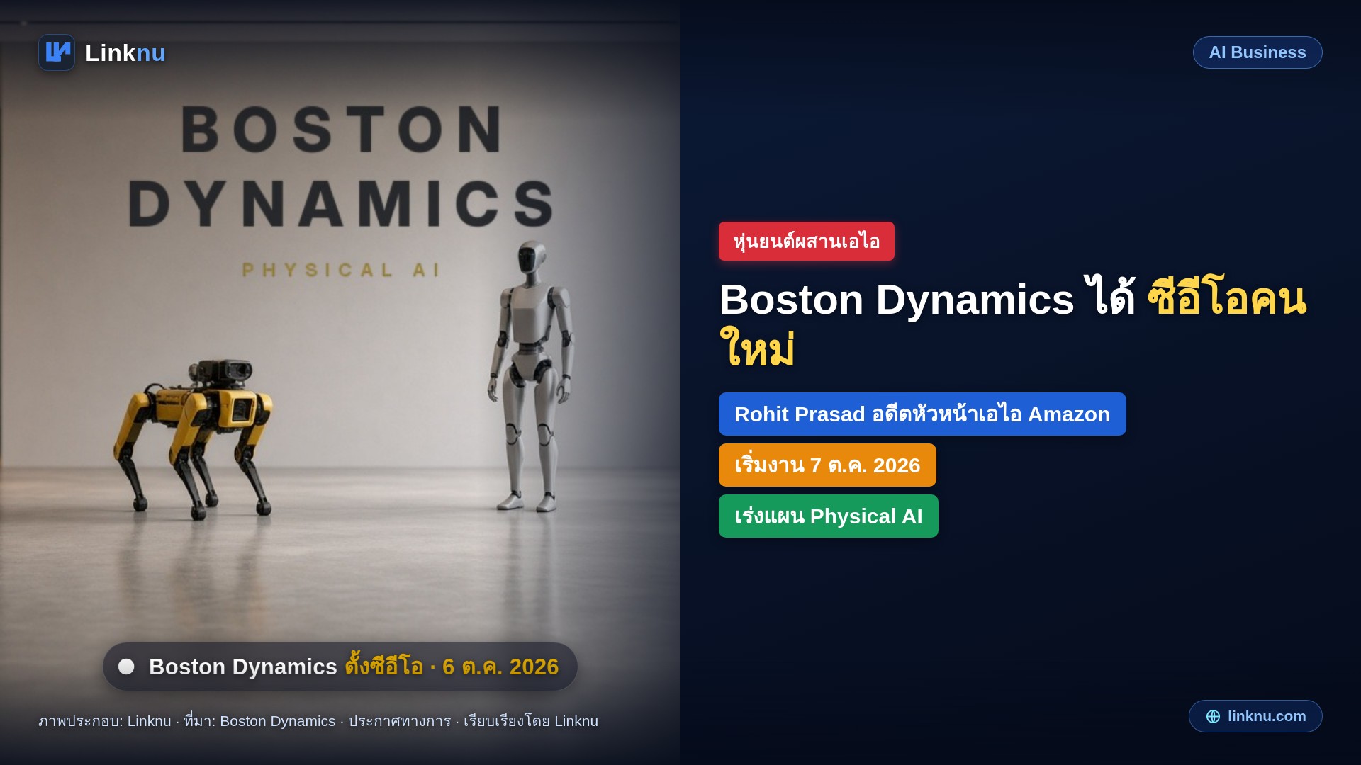 Boston Dynamics ได้ซีอีโอใหม่ เป็นอดีตหัวหน้าเอไอของ Amazon ผู้ปั้น Alexa
