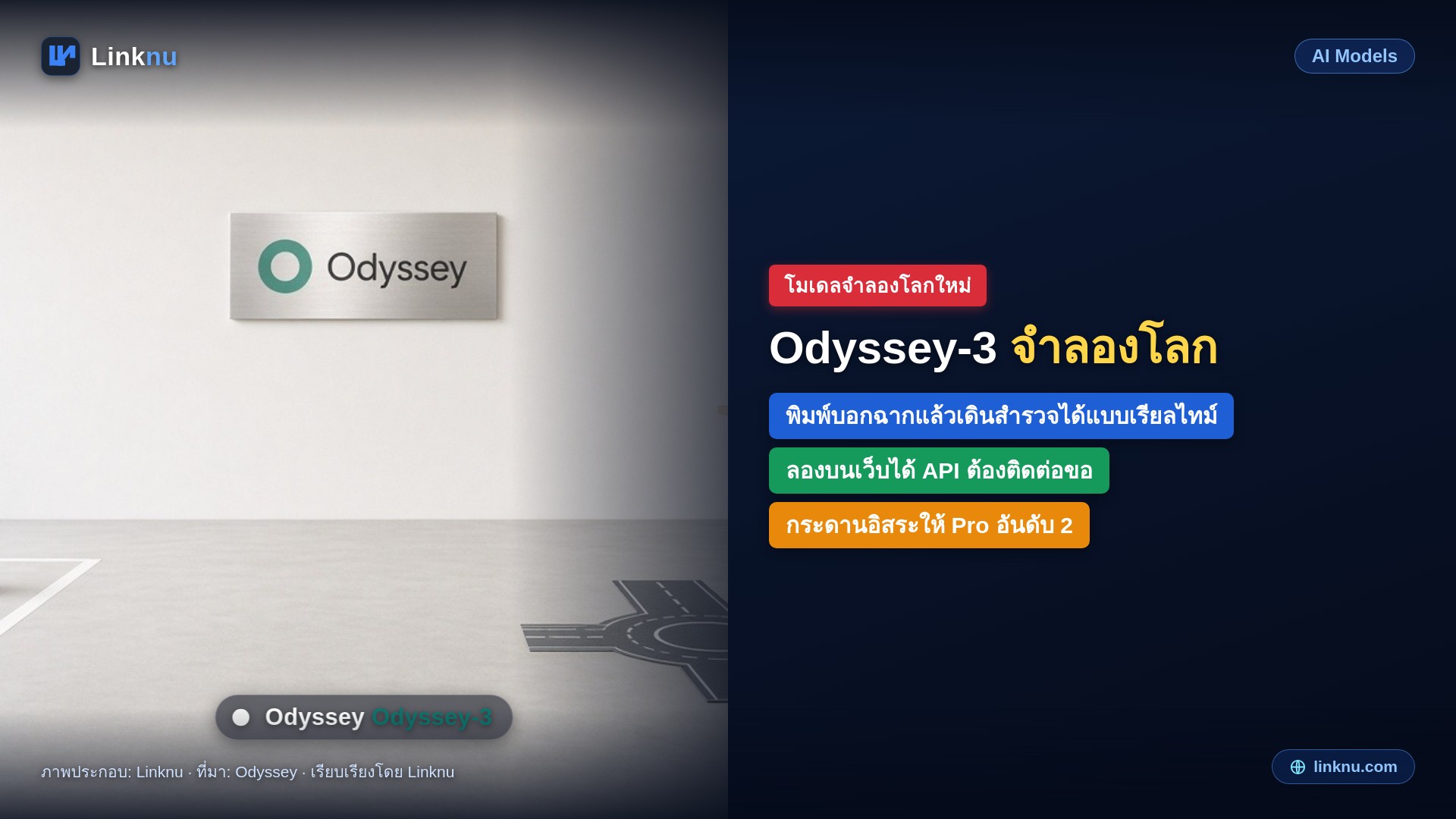 Odyssey เปิด Odyssey-3 โมเดลจำลองโลก ลองบนเว็บได้ แต่ API ต้องติดต่อขอ