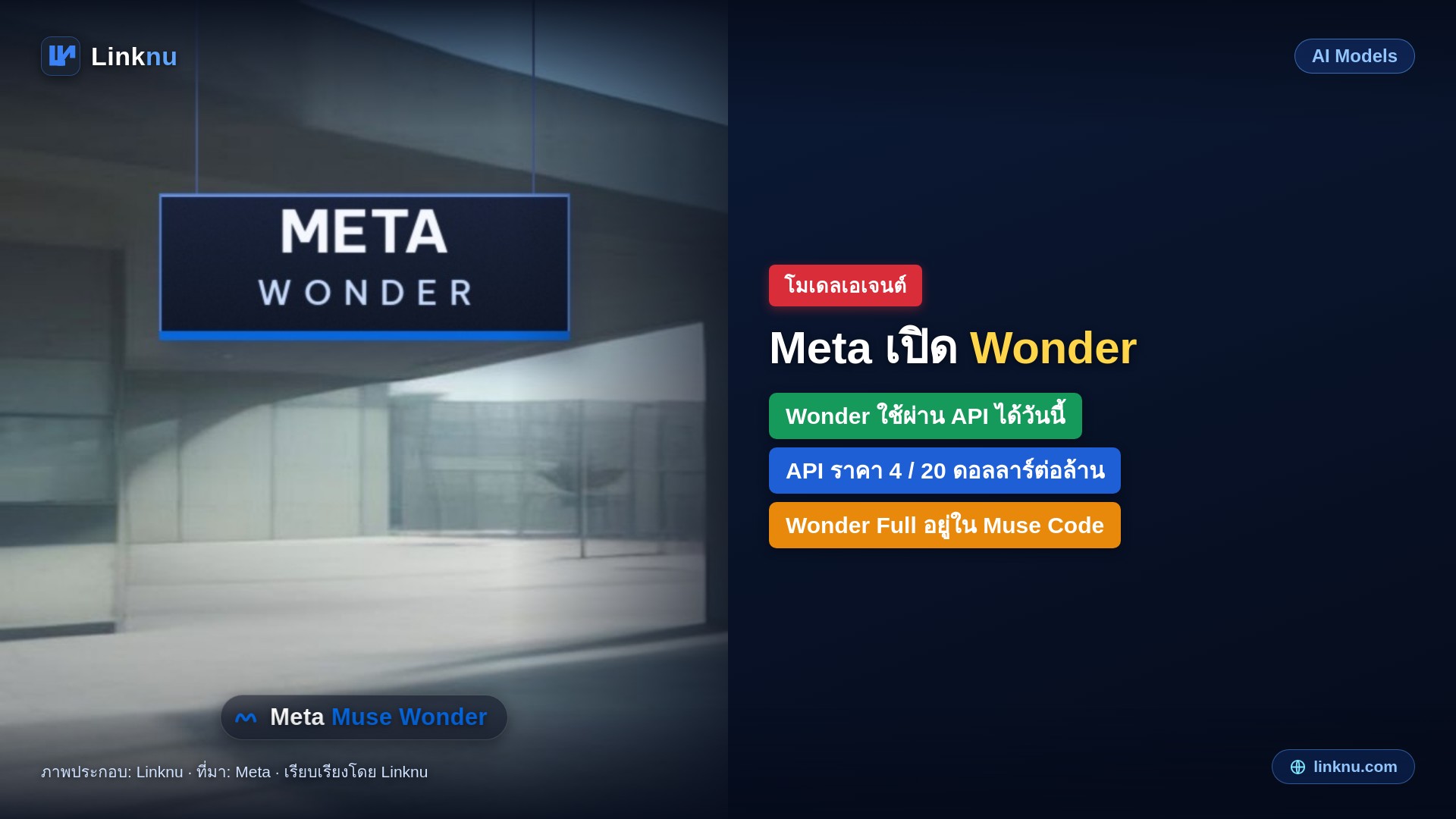 Meta เปิด Muse Wonder โมเดลเอเจนต์ชุดใหม่ พร้อมรุ่น Full