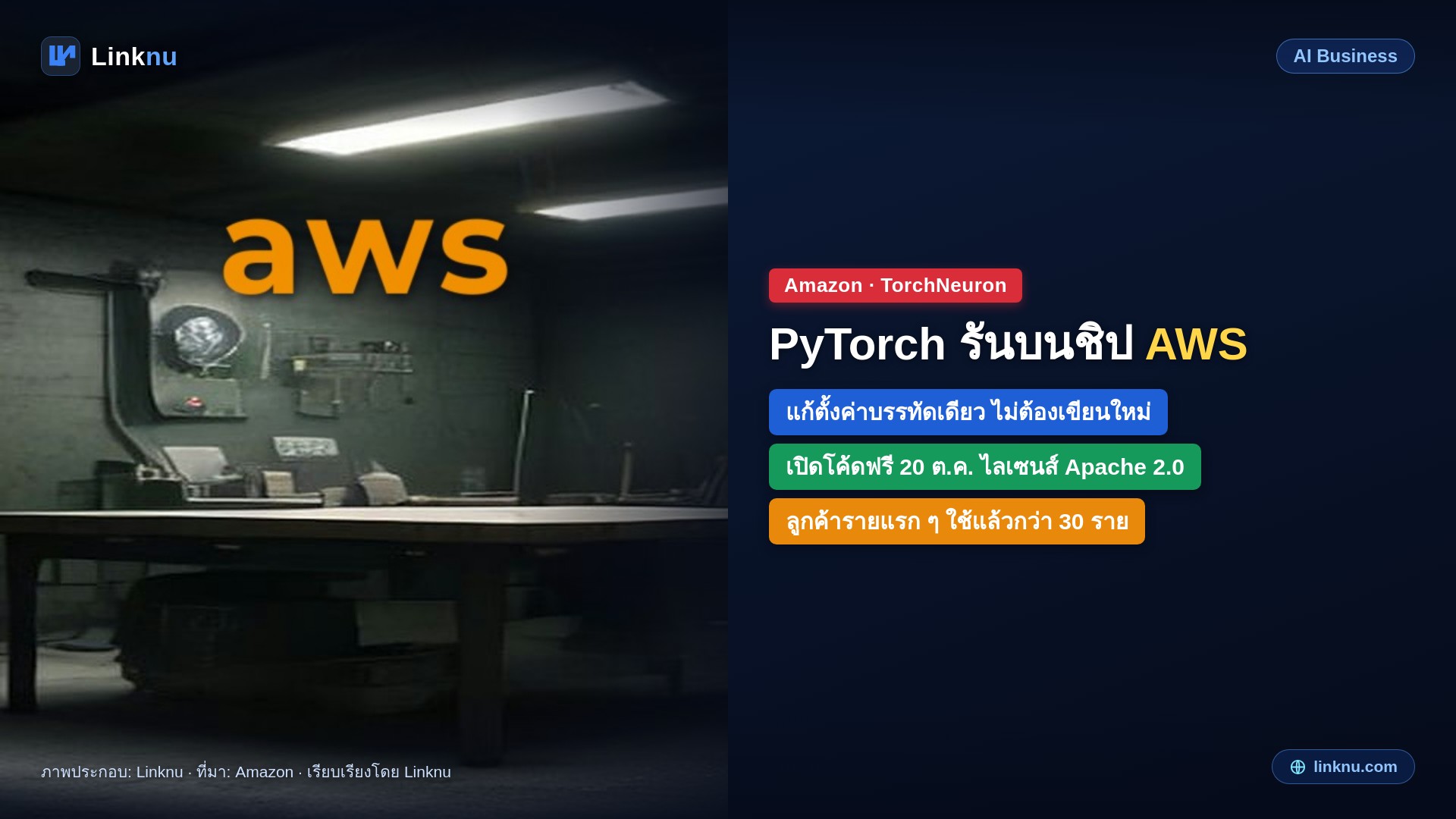 Amazon เปิดเครื่องมือฟรี ให้โค้ด PyTorch รันบนชิปของ AWS ไม่ต้องเขียนใหม่ ท้าชนจุดแข็งของ NVIDIA