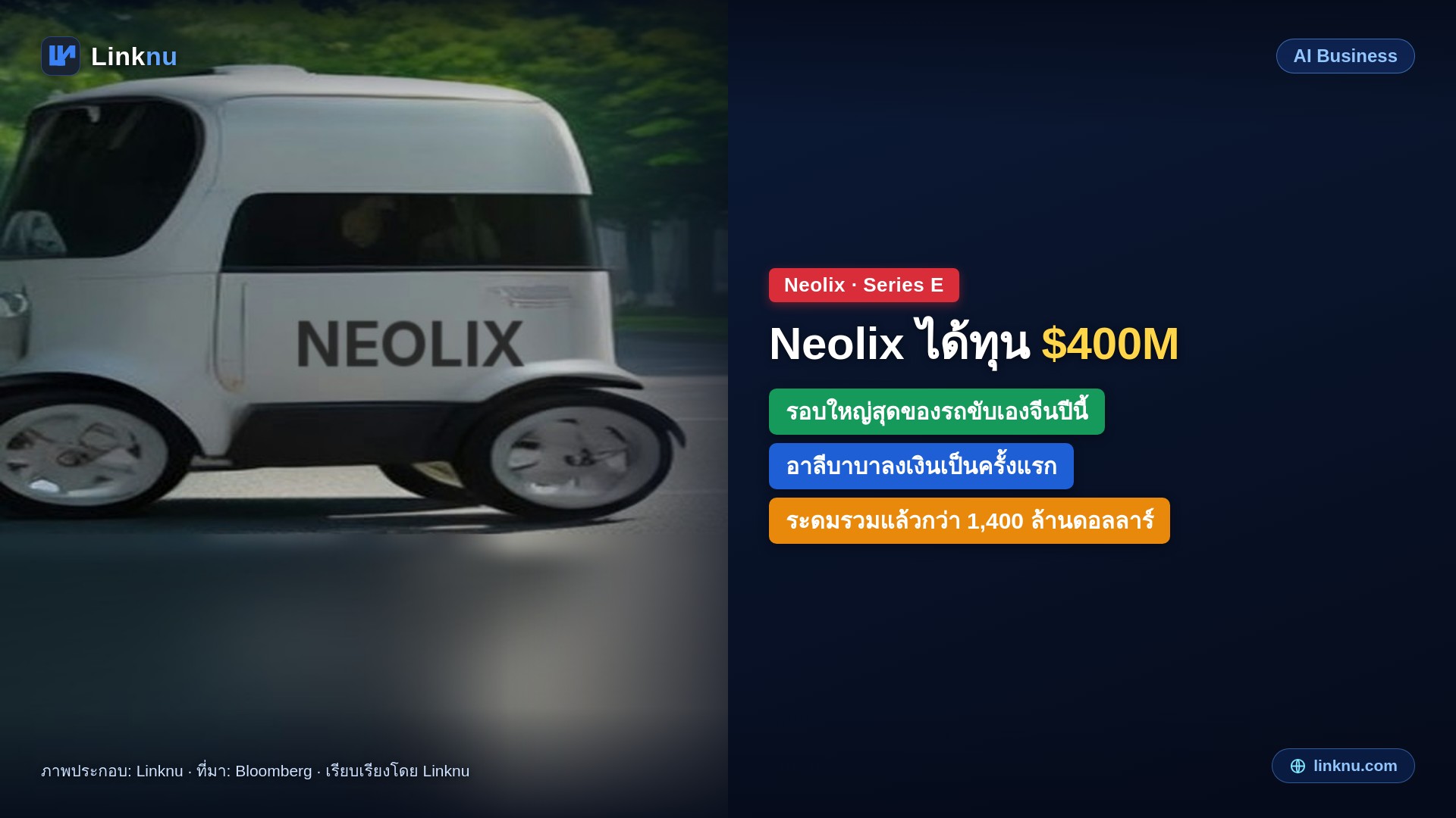 Neolix รถส่งของไร้คนขับจากจีน ได้ทุนรอบใหม่เกือบ 400 ล้านดอลลาร์ อาลีบาบาเข้ามาร่วมลงด้วย