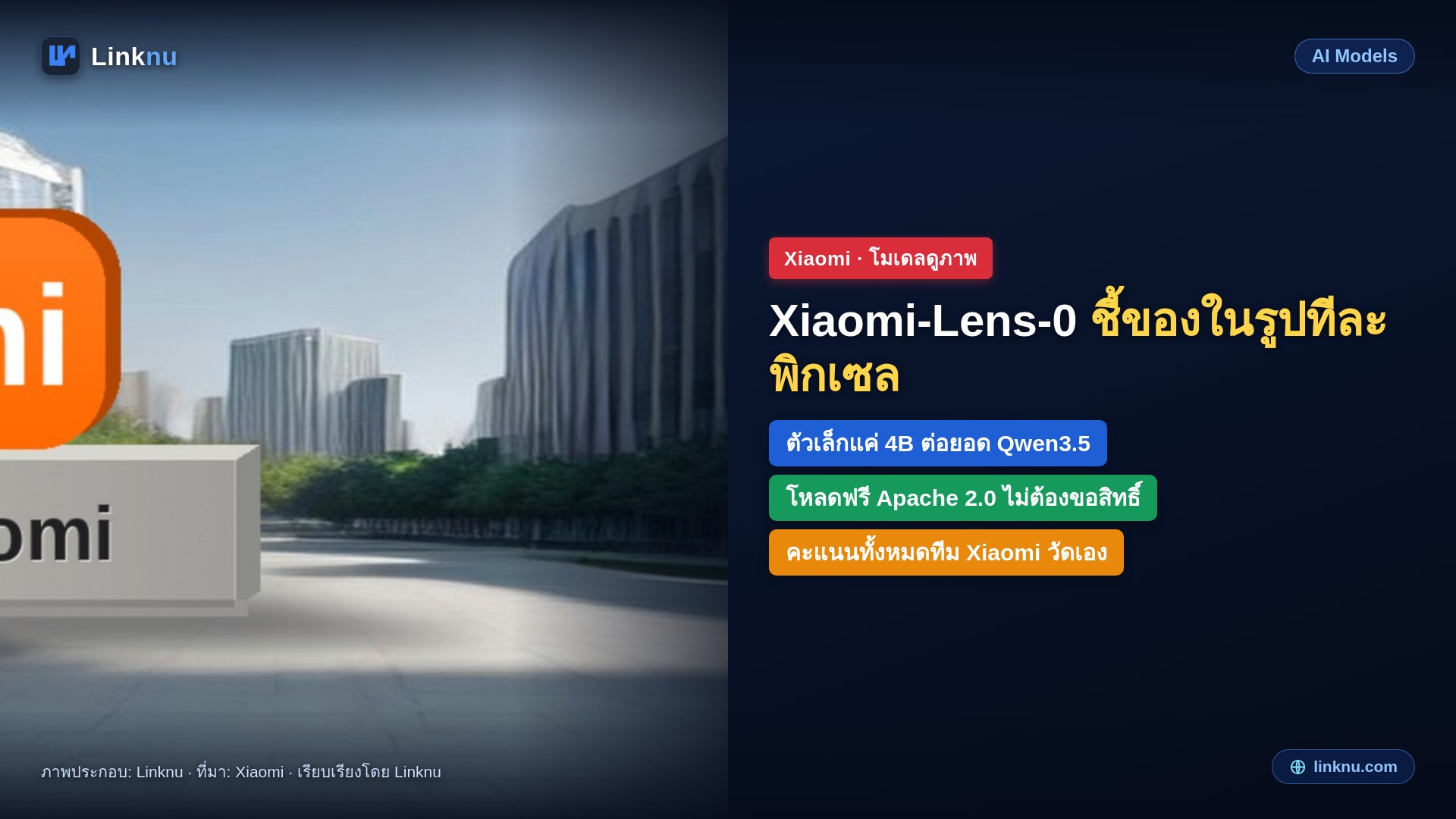 Xiaomi ปล่อย Xiaomi-Lens-0 โมเดลดูภาพ 4B ชี้ของในรูปได้ละเอียดทีละพิกเซล โหลดฟรี