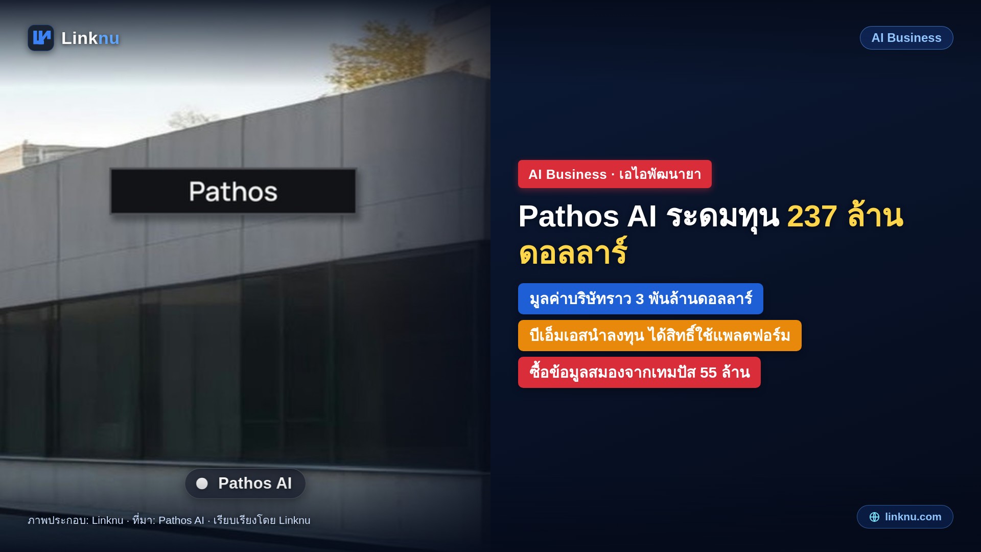 Pathos AI ปิดระดมทุน 237 ล้านดอลลาร์ มูลค่าราว 3 พันล้าน บริสตอล ไมเยอร์สนำลงทุน ใช้ AI พัฒนายา