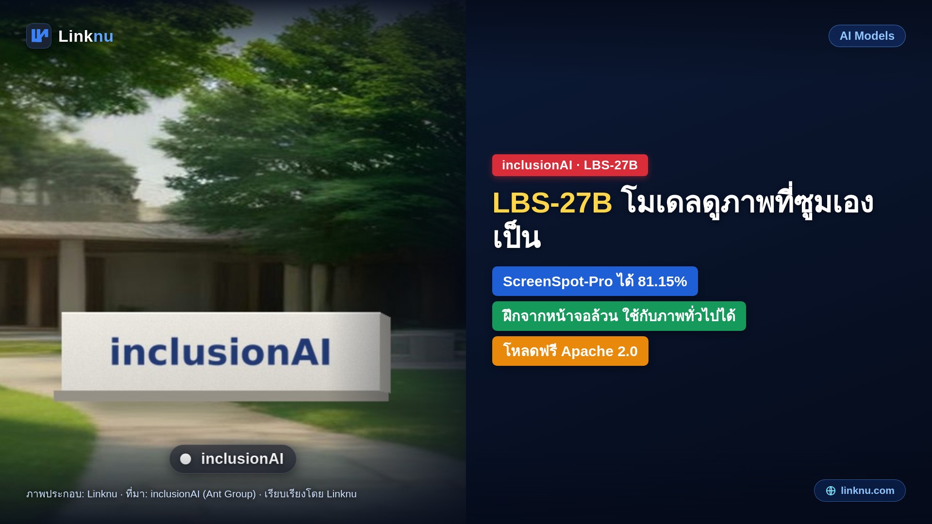 แอนท์กรุ๊ปปล่อย LBS-27B โมเดลดูภาพที่ซูมเองเป็น ฝึกจากหน้าจอแอปล้วน แต่ตอบคำถามภาพทั่วไปได้ โหลดฟรี