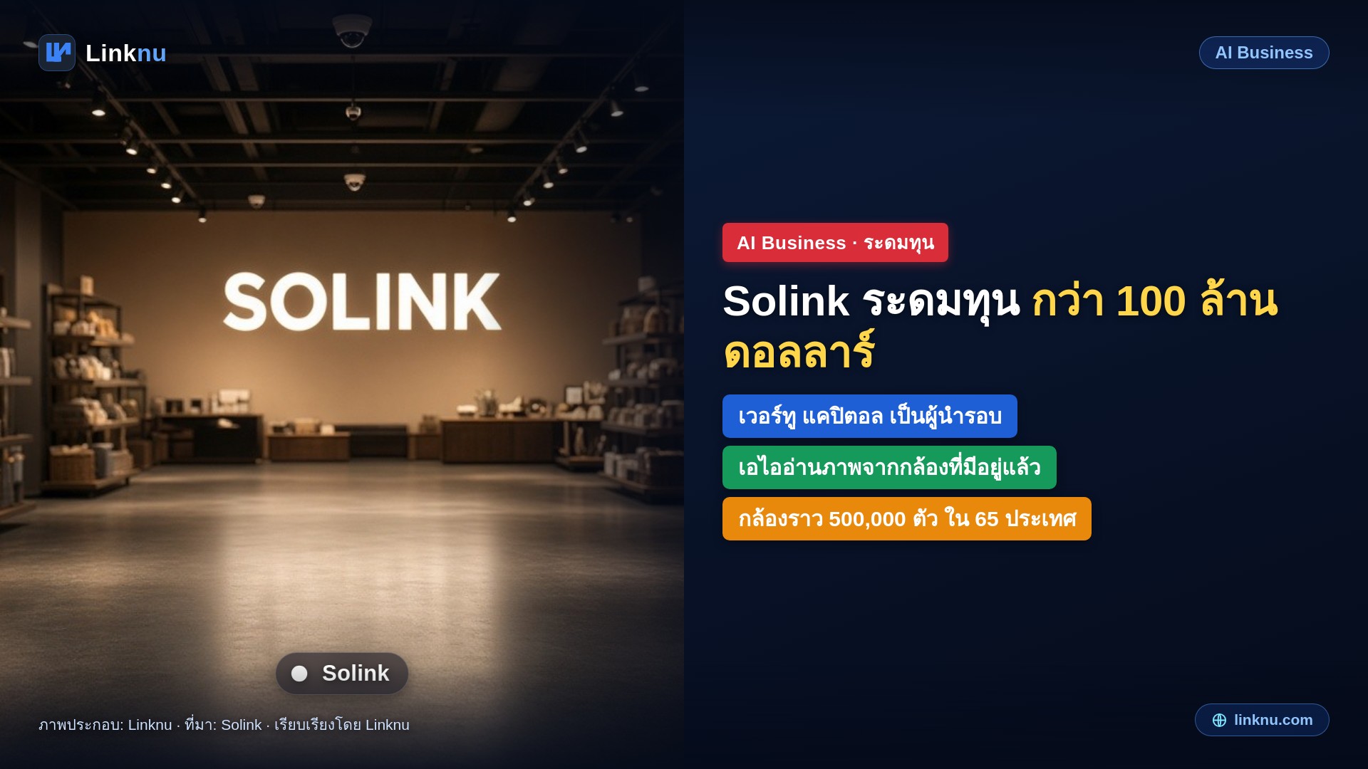 Solink ระดมทุนกว่า 100 ล้านดอลลาร์ ใช้เอไอดึงข้อมูลธุรกิจจากกล้องวงจรปิดที่ร้านค้ามีอยู่แล้ว